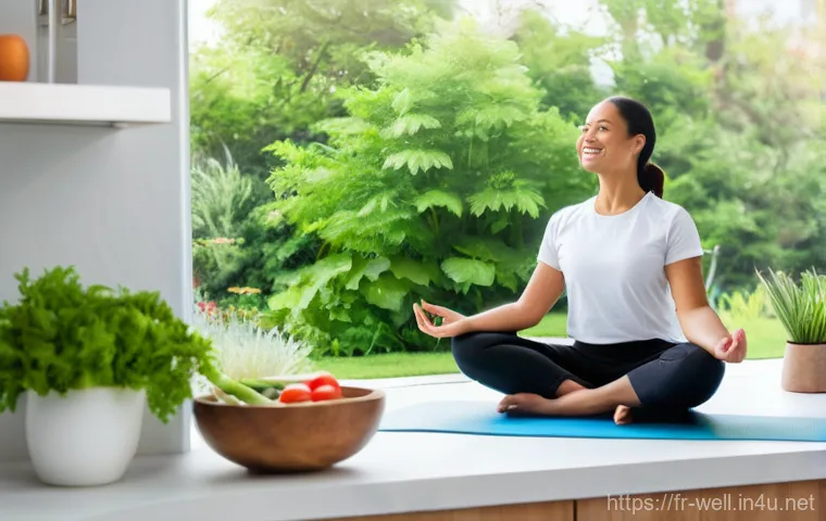 웰빙코디네이터와 건강 목표 달성 기술 - **Prompt:** A dynamic, clean, and well-lit modern workspace or community center. In the foreground, ...