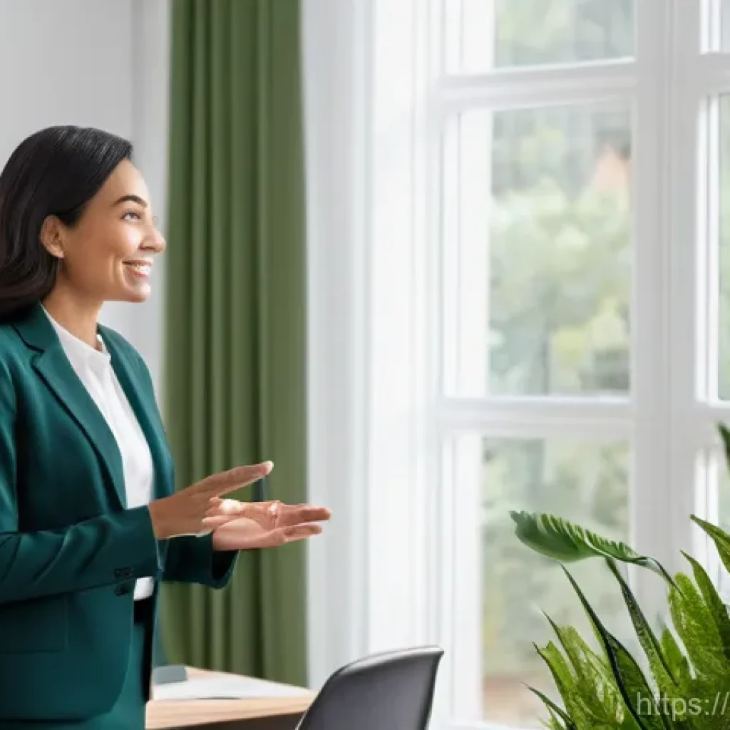 웰빙코디네이터 자격증 활용 사례 - **Prompt:** A compassionate female wellness coordinator, in her late 30s, with a warm and approachab...