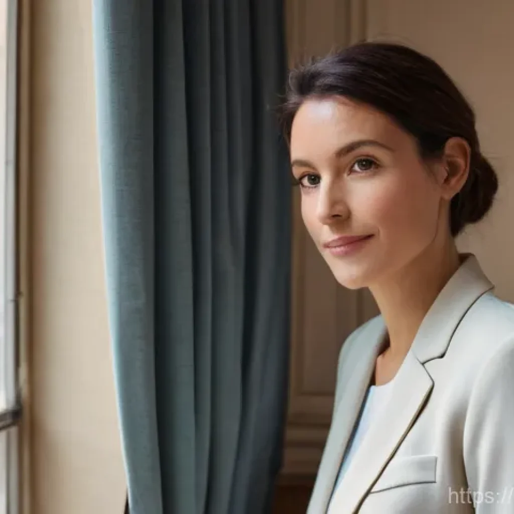 웰빙코디네이터와 온라인 강의 제작 - **Prompt:** A serene and inspiring portrait of a French woman in her late 30s, exuding purpose and c...