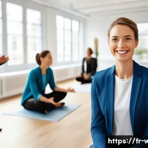 Home 31 웰빙코디네이터와 효과적인 강의 제작 - **Prompt**: A diverse group of smiling, professionally dressed employees in a bright, modern open-pl...