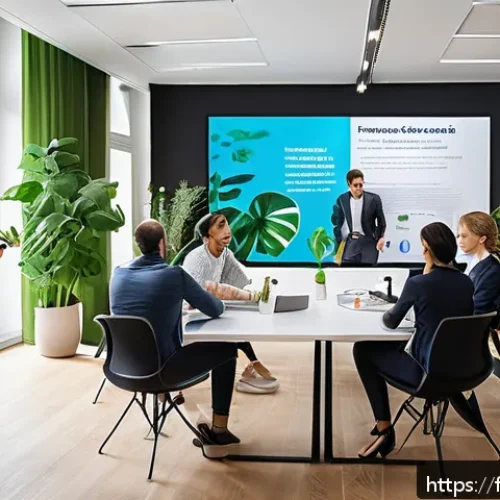 웰빙코디네이터와 건강 캠페인 기획 - A modern open office space in Paris with diverse French employees engaging in a group wellness works...