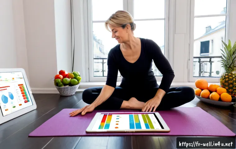 웰빙코디네이터와 국제 시장 분석 - Photorealistic wellness coordinator in a bright Paris consulting studio, professionally dressed woma...
